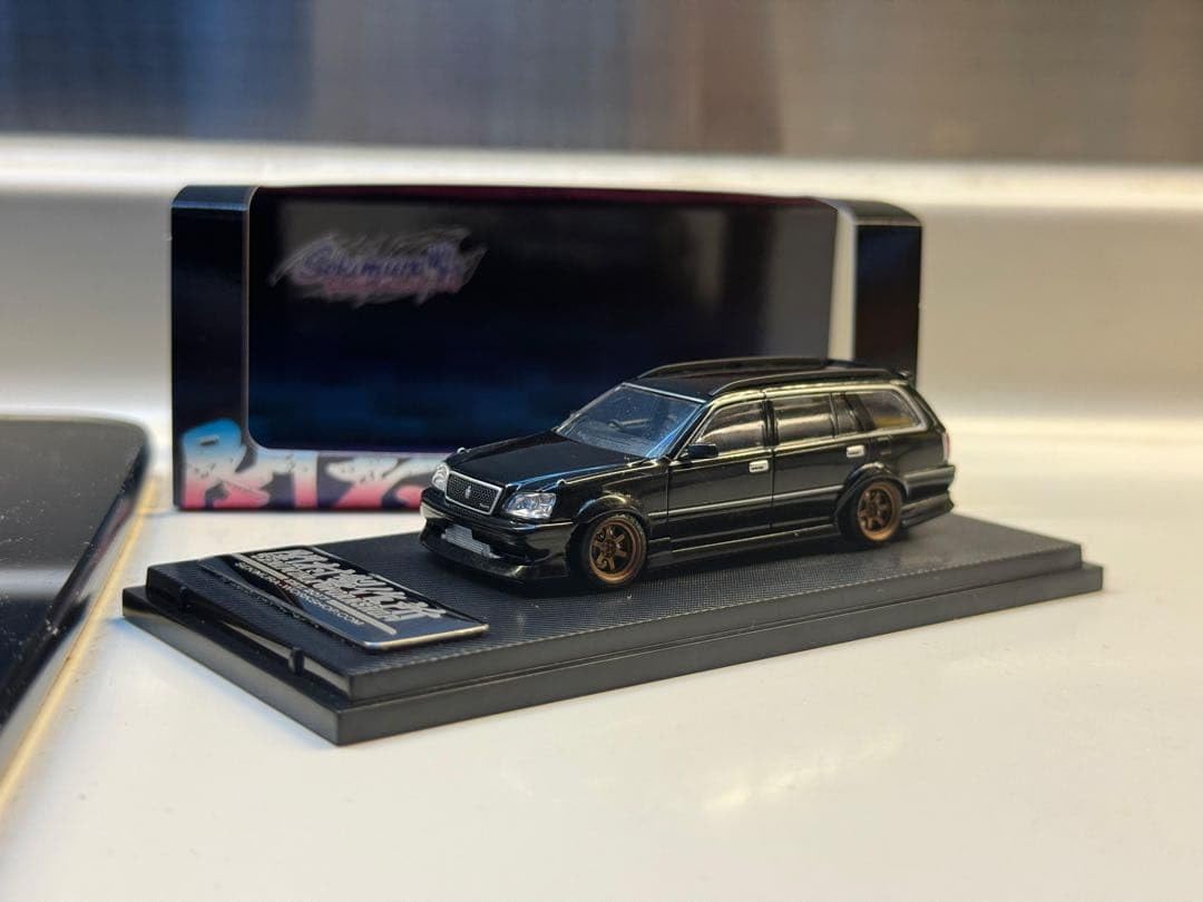 1/64 改 トヨタCrown JZS171 OEM 風 VSKF 関村 Amazon | 1/64 改 トヨタCrown JZS171 ATHLETE風 TE37V 関村